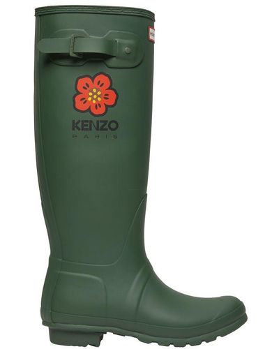 KENZO Boke Flower Boots - Green