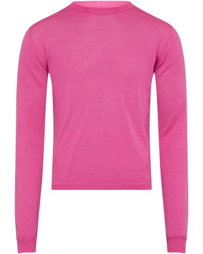 Rick Owens Kurzer Pullover Biber - Pink