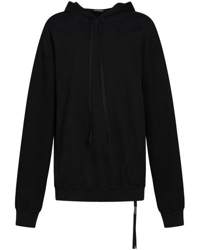 Ann Demeulemeester Ollie High Comfort Hoody Handwriting Print Brush - Black