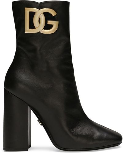 Dolce & Gabbana Ankle Boots Jackie aus Leder - Schwarz