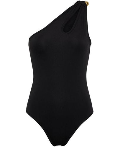 Bottega Veneta Asymmetrical Swimsuit - Black