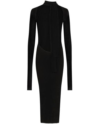 Dolce & Gabbana Jersey Calf-Length Dress - Black