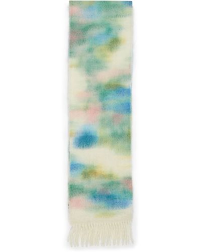 Loewe Schal mit Print Blurred - Grün