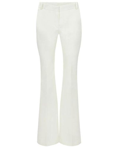 Nina Ricci Linen Bootcut Trousers - White