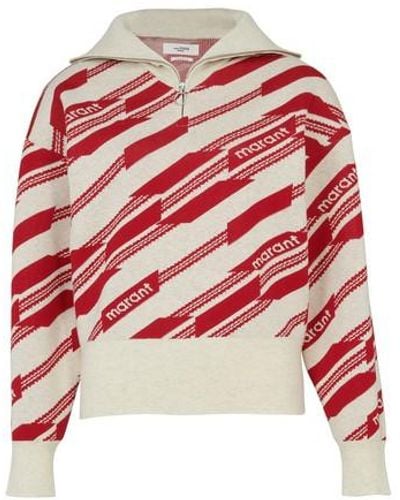 Isabel Marant Pull col montant Edison - Rouge