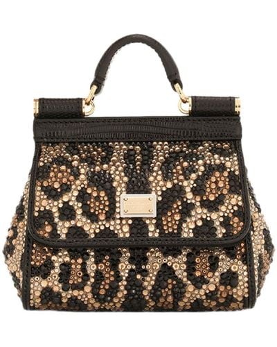 Dolce & Gabbana Mini Sicily Handbag - Black