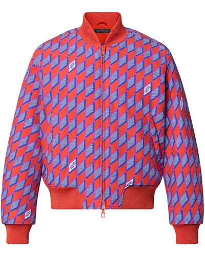 Louis Vuitton Grafische Bomberjacke - Rot