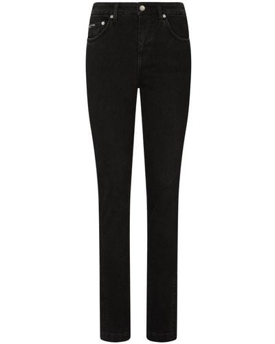 Dolce & Gabbana Washed Denim Girly Jeans - Black