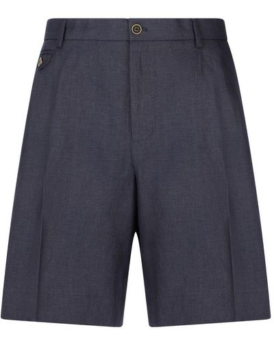 Dolce & Gabbana Linen Shorts - Blue