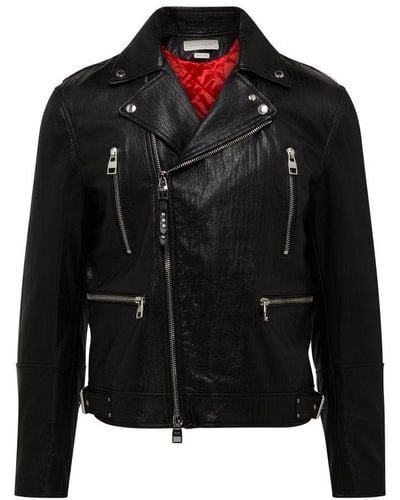 Alexander McQueen Leather Jacket - Black