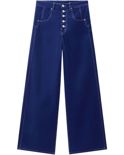 Woolrich Hose aus stückgefärbtem Stretch-Baumwolltwill - Blau