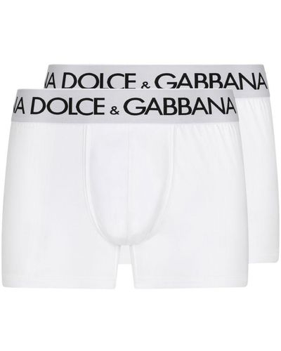 Dolce & Gabbana Two-pack Cotton Jersey Boxers - White