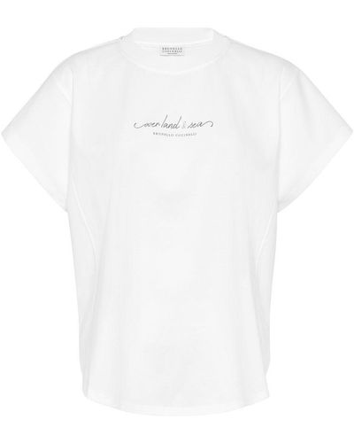 Brunello Cucinelli Jersey T-Shirt - White
