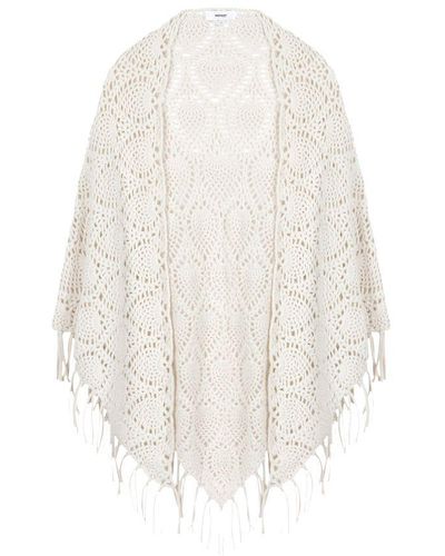 Not Shy Lorry Cashmere Cape - White
