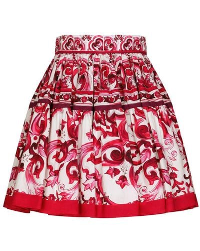 Dolce & Gabbana Short Circle Skirt - Red