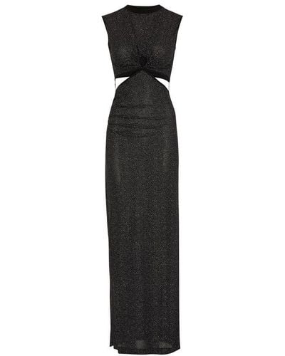Nensi Dojaka Keyhole Sleeveless Maxi Dress - Black