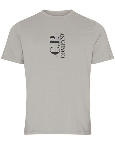 C.P. Company 30/1 Jersey British Sailor T-shirt With Logo - Gray