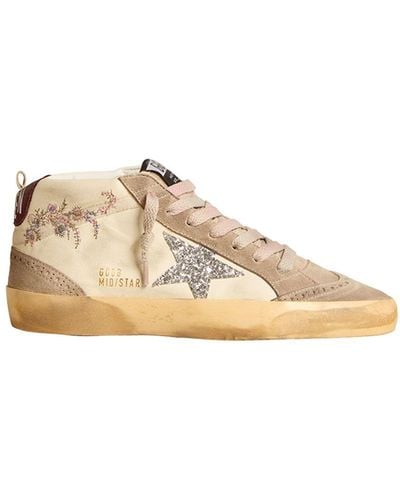Golden Goose Mid-Star Trainers - Natural