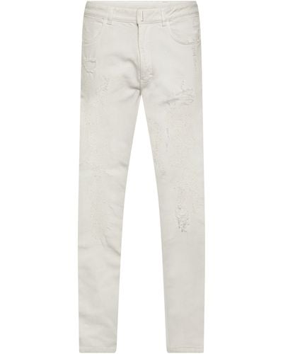 Givenchy Slim Jeans aus Destroyed-Denim - Weiß