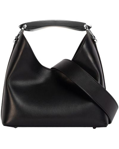 Elleme Boomerang Leather Bag With Hardware - Black