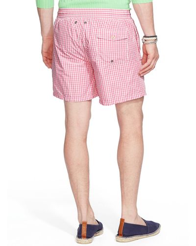 Polo Ralph Lauren Gingham Traveller Swim Shorts - Pink