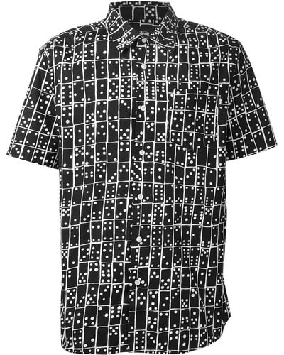 Stussy Domino Print Shirt - Black