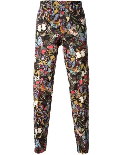 Valentino Butterfly Print Pants - Green