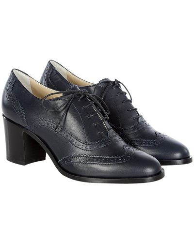 Hobbs Agnes High Heel Lace Up Brogues - Blue