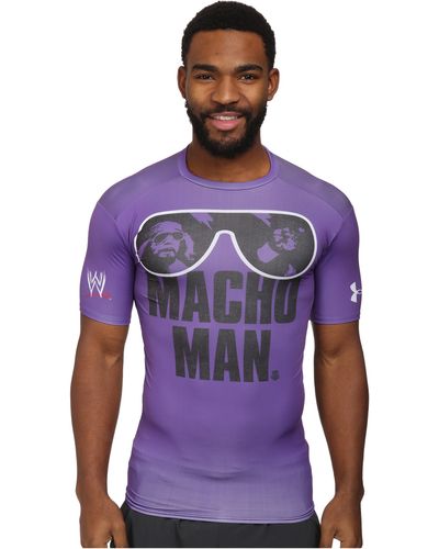 Under Armour Wwe® Macho Man Compression S/S Top - Purple