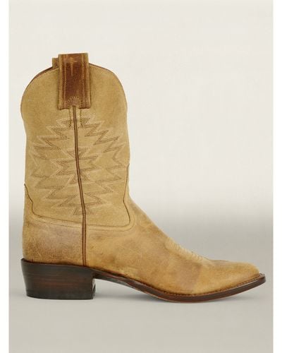 RRL Leather Plainview Cowboy Boot - Brown