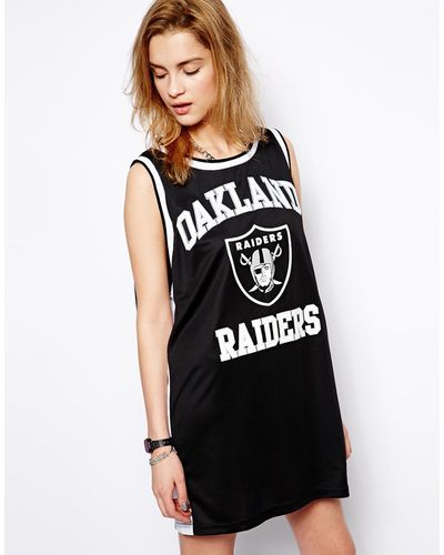 Majestic Oakland Raiders Basketball Vest Dress - Black