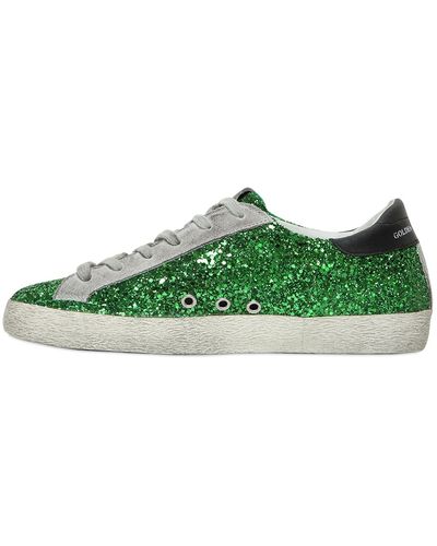 Golden Goose Superstar Sneakers Emerald Green Glitter