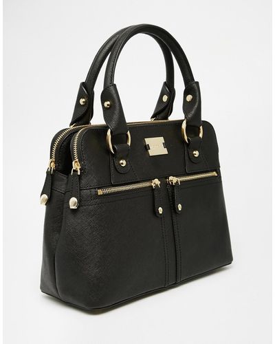Modalu Small Pippa Leather Grab Bag - Metallic