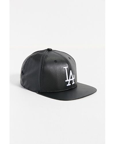 American Needle Faux Leather L.A. Dodgers Hat - Black