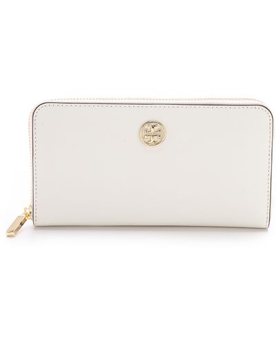 Tory Burch Robinson Zip Continental Wallet - White