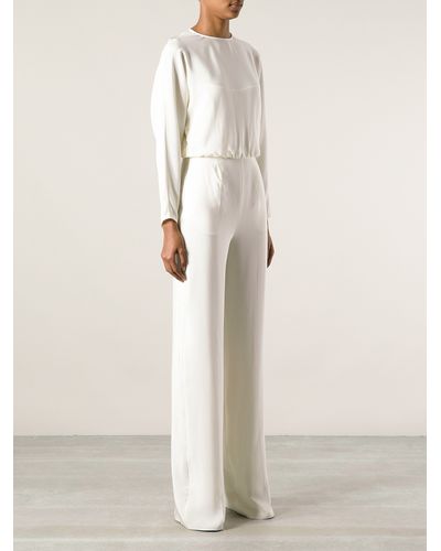 Valentino Long Sleeve Jumpsuit - White