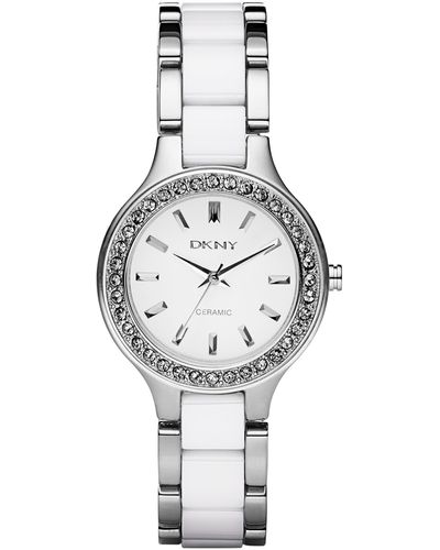 DKNY Ny8139 Chambers Ceramic Watch - For Women - Grey