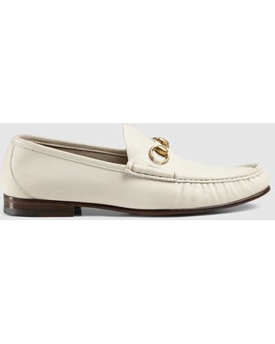 Gucci 1953 Horsebit Leather Loafer - White
