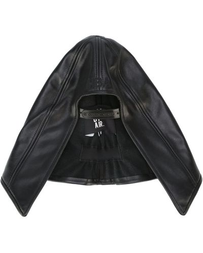 Hood By Air Leather Helmet Hat - Black