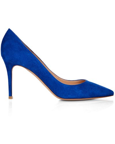 Gianvito Rossi Business Suede Pumps - Blue