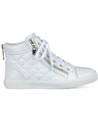 G by Guess Orily Quilted High-top Sneakers - White
