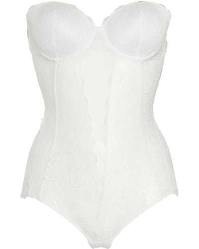 Fashion Forms Lace Strapless Bodysuit - White