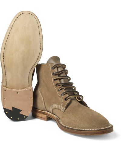Viberg Boondocker Suede Lace-Up Boots - Brown