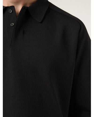Juun.J Oversized Polo Shirt - Black