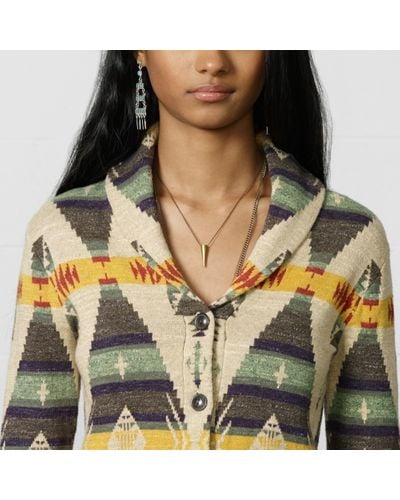 Denim & Supply Ralph Lauren Navajo Print Shawl Cardigan - White