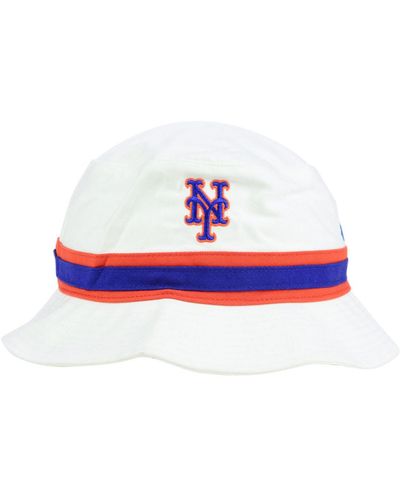 '47 New York Mets Striped Bucket Hat - White