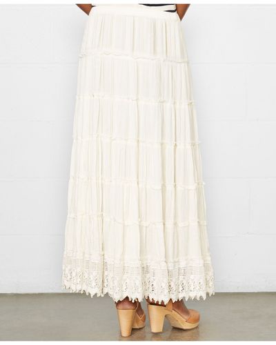 Denim & Supply Ralph Lauren Tiered Maxi Skirt - White
