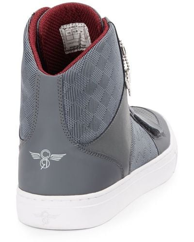 Creative Recreation Checkerboard Textileleather Hightop Sneakers - Gray