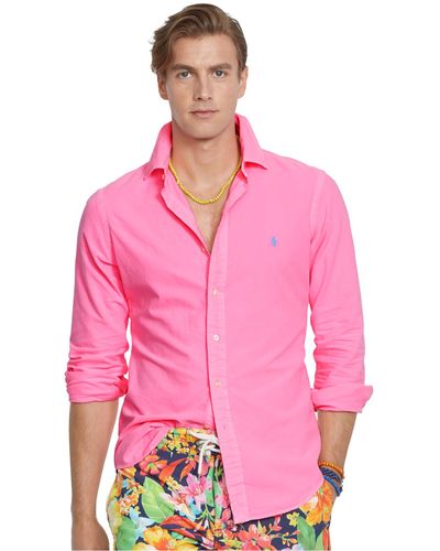 Polo Ralph Lauren Solid Oxford Shirt - Pink