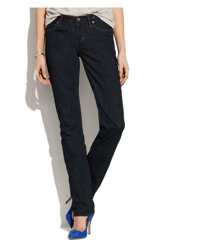 Madewell Rail Straight Jeans In Rinse - Blue